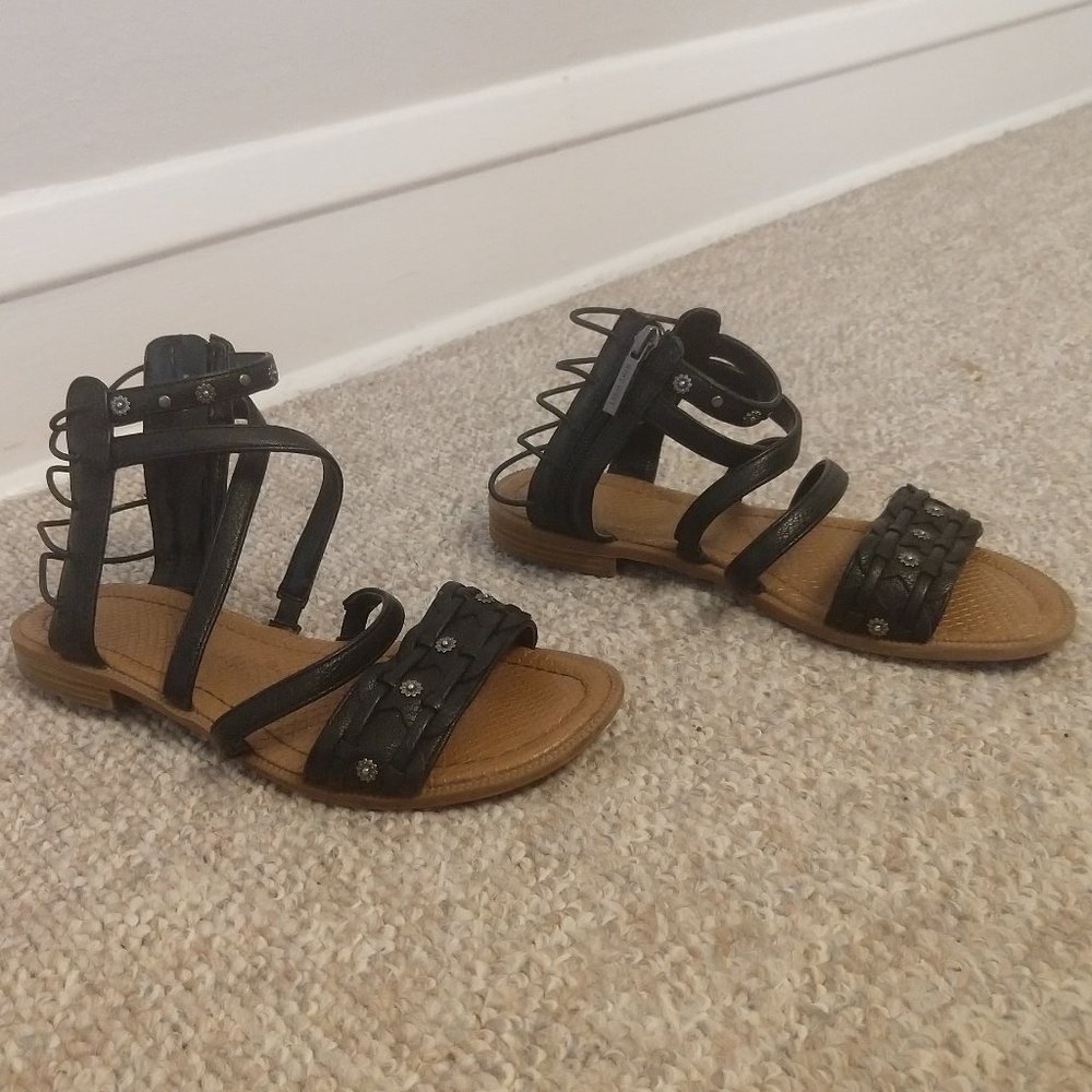 Strappy Black Ankle Sandal